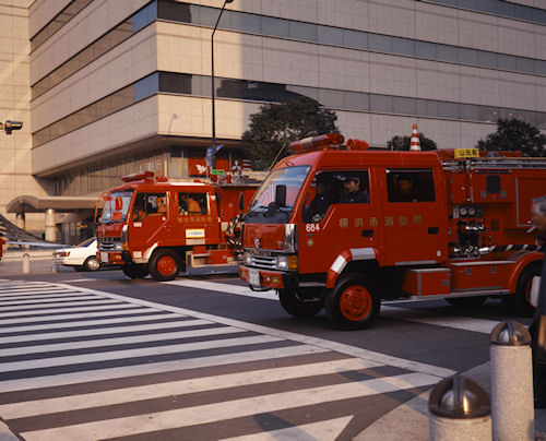 みなとみらい21避難訓練